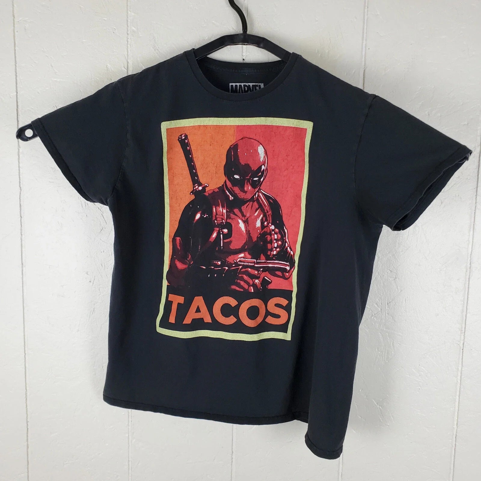 Deadpool Shirt Mens Large Black Graphic Crew Neck Short Sleeve Stretch Pullover Unisex T-shirt, Sweatshirt, Hoodie, Long Sleeve Tee - T-Shirt, Sweatshirt, Hoodie