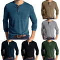 Trendy Men's Casual Long Sleeve Button Up T Shirt Henley Grandad V Neck Top Unisex T-shirt, Sweatshirt, Hoodie, Long Sleeve Tee - T-Shirt, Sweatshirt, Hoodie