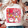 Funny Valentine Goose Sweatshirt  Pink Coquette XOXO | Trendy Valentines Day Unisex T-shirt, Sweatshirt, Hoodie, Long Sleeve Tee - T-Shirt, Sweatshirt, Hoodie