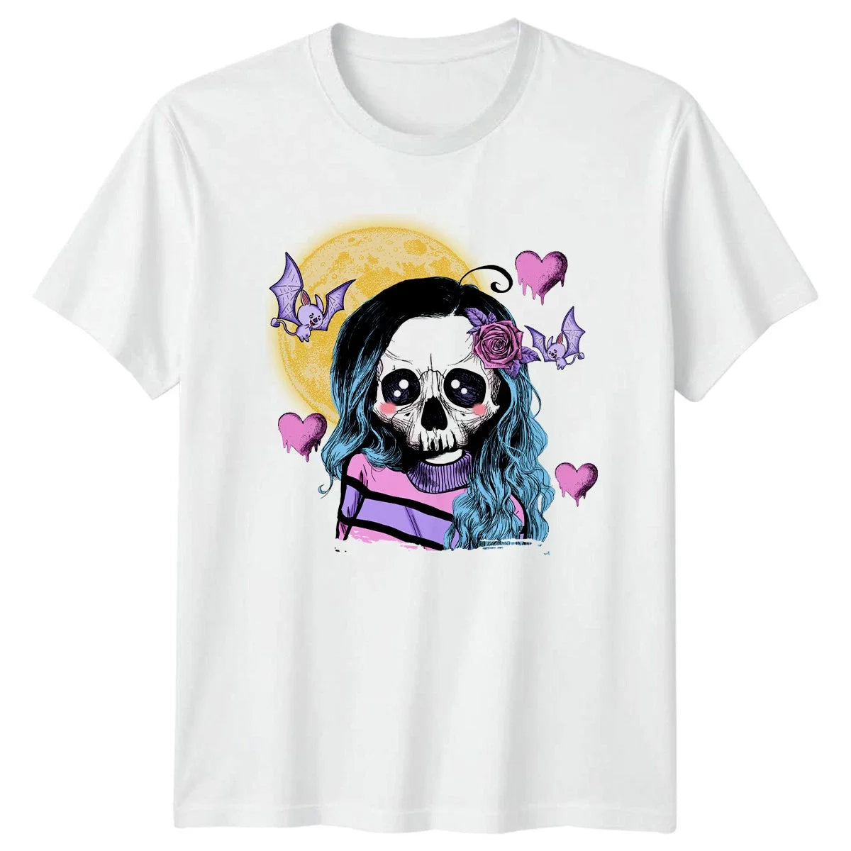 Kawaii Pastel Goth Spooky Skull Womens T-Shirt Egirl Aesthetic Gothic Fashion Unisex T-shirt, Sweatshirt, Hoodie, Long Sleeve Tee - T-Shirt, Sweatshirt, Hoodie