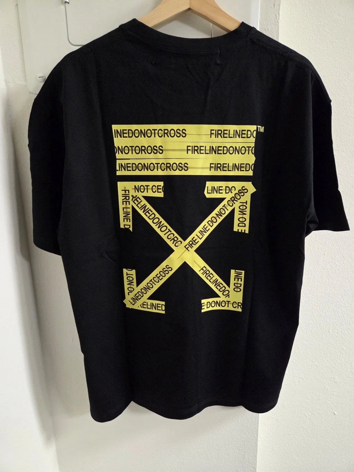 Off Wht Do Not Cross Temperature Black T-Shirt Regular Fit S/M/L/XL T41 Unisex T-shirt, Sweatshirt, Hoodie, Long Sleeve Tee - T-Shirt, Sweatshirt, Hoodie