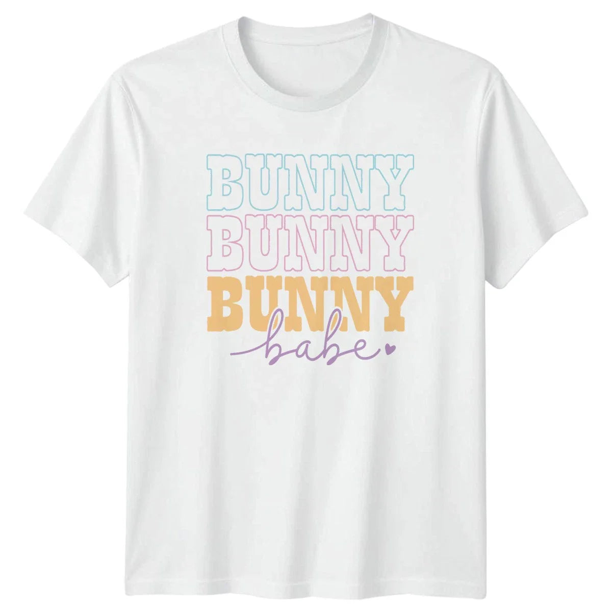 Bunny Bunny Bunny Babe Womens T-Shirt Pastel Aesthetic Easter Gift For Her Unisex T-shirt, Sweatshirt, Hoodie, Long Sleeve Tee - T-Shirt, Sweatshirt, Hoodie