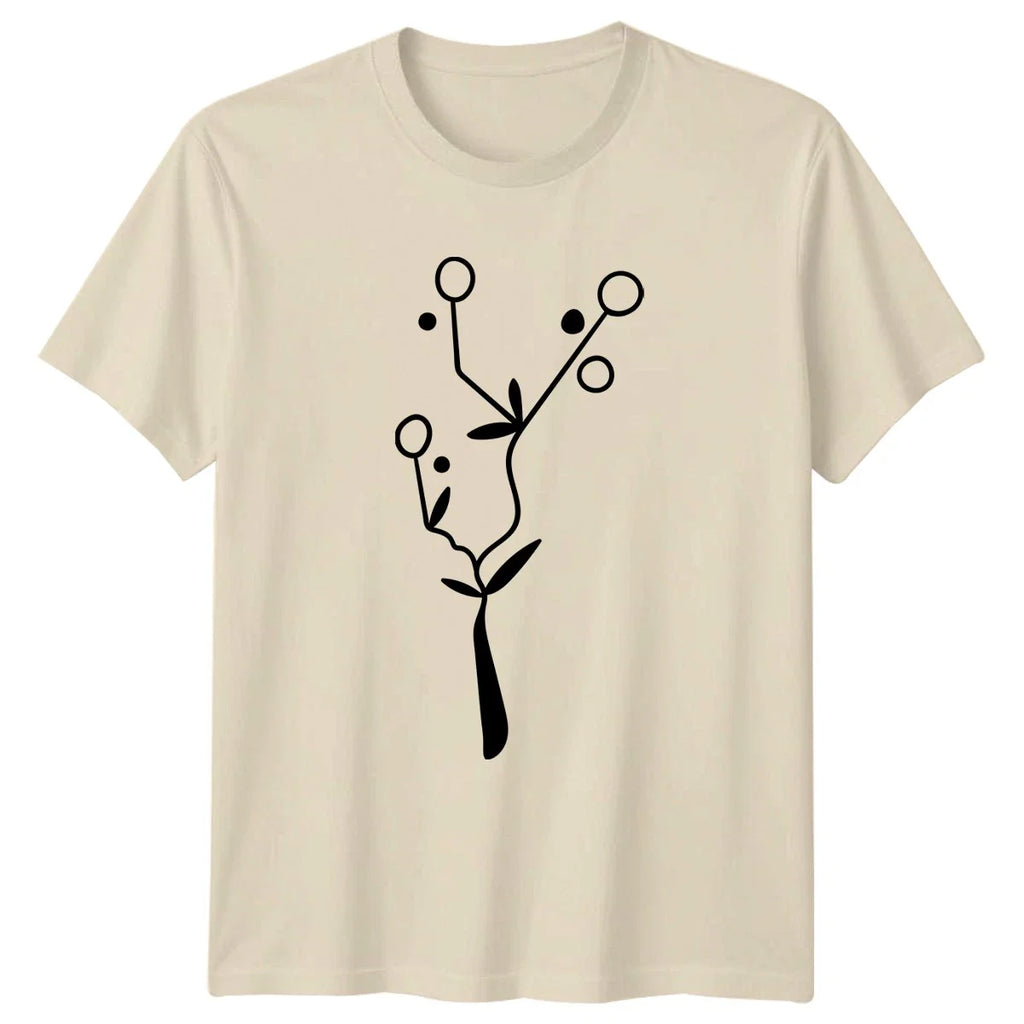 Minimalist Botanical Plant Organic Nature T-Shirt Modern Abstract Graphic Unisex T-shirt, Sweatshirt, Hoodie, Long Sleeve Tee - T-Shirt, Sweatshirt, Hoodie