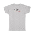 Gift T-Shirt : Laos Flag Colors Lao Travel Expat Country Minimalist Lettering Unisex T-shirt, Sweatshirt, Hoodie, Long Sleeve Tee - T-Shirt, Sweatshirt, Hoodie
