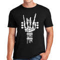 Rock On Guitar T-Shirt Music Metal Guitars Goth Punk Skeleton Skull Top Tee Unisex T-shirt, Sweatshirt, Hoodie, Long Sleeve Tee - T-Shirt, Sweatshirt, Hoodie