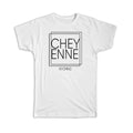 Gift T-Shirt : CHEYENNE Wyoming Square Modern Minimalist Font Unisex T-shirt, Sweatshirt, Hoodie, Long Sleeve Tee - T-Shirt, Sweatshirt, Hoodie
