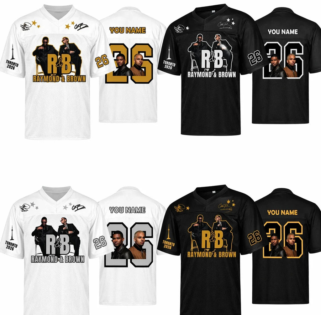 Usher Chris Brown R&B Tour 2026 Crop Jersey, Personalized Concert Shirt Unisex T-shirt, Sweatshirt, Hoodie, Long Sleeve Tee - T-Shirt, Sweatshirt, Hoodie