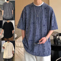 Trendy Men's Distressed Ripped Short Sleeve T Shirt for Warm Weather Activities Unisex T-shirt, Sweatshirt, Hoodie, Long Sleeve Tee - T-Shirt, Sweatshirt, Hoodie