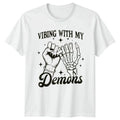 Vibing With My Demons Lifestyle Alternative Humour Mens Womens Graphic Tee Unisex T-shirt, Sweatshirt, Hoodie, Long Sleeve Tee - T-Shirt, Sweatshirt, Hoodie