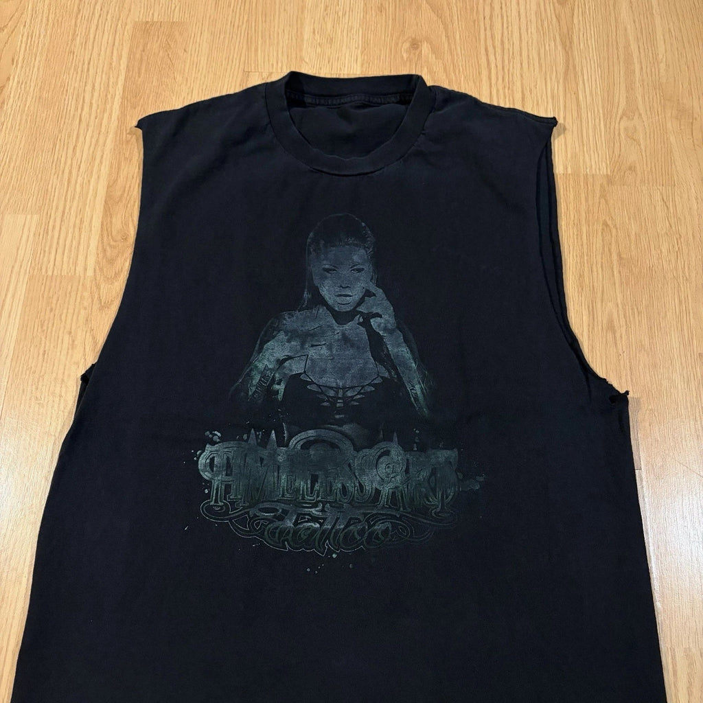Timeless Art Tattoo Shop Black Graphic Cut Off Shirt Sz Medium 2000s Grunge Y2k Unisex T-shirt, Sweatshirt, Hoodie, Long Sleeve Tee - T-Shirt, Sweatshirt, Hoodie
