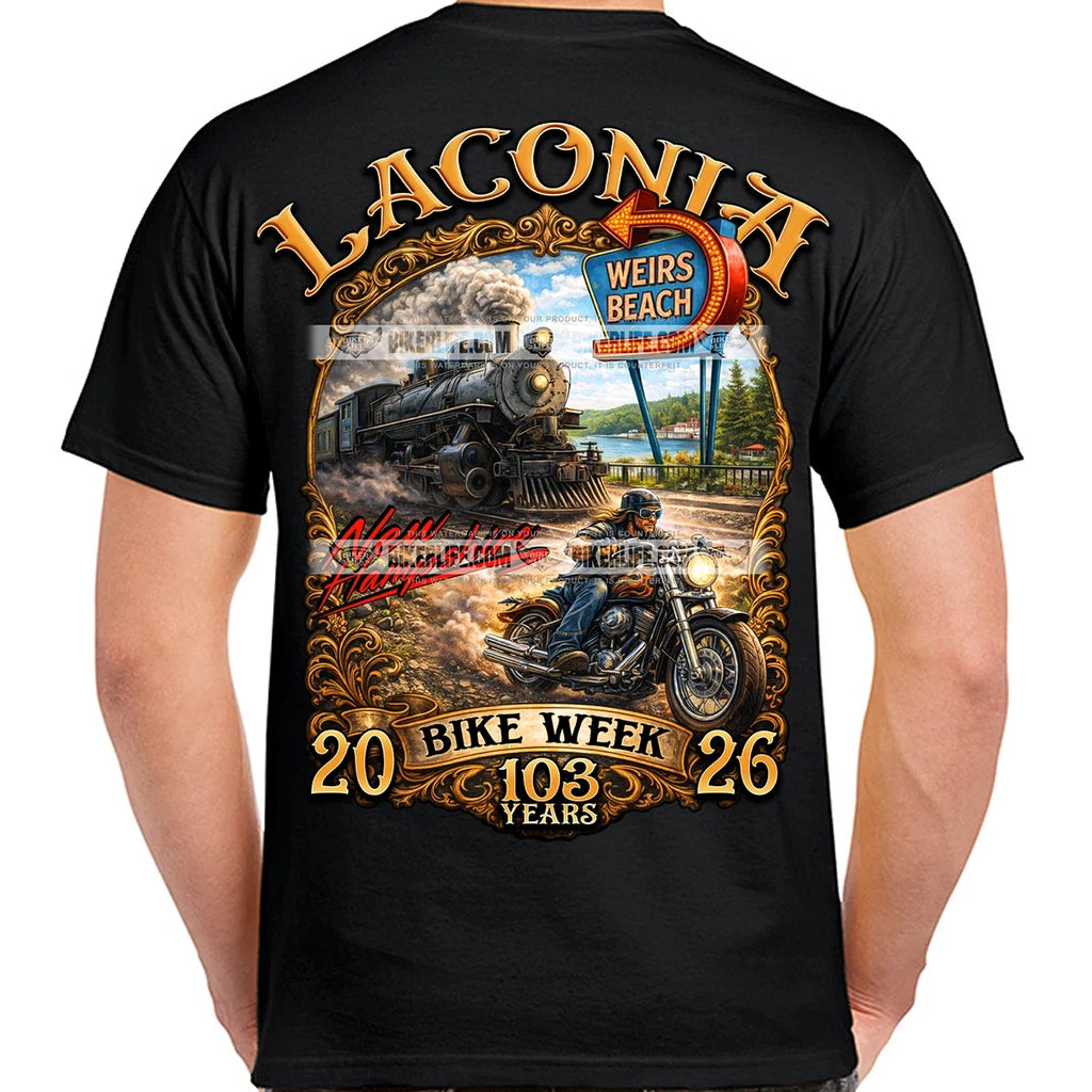T-Shirt 2026 Laconia Motorcycle Week Train Race No Harley Unisex T-shirt, Sweatshirt, Hoodie, Long Sleeve Tee - T-Shirt, Sweatshirt, Hoodie