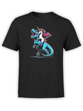FANTUCCI Unisex T-Shirts | Unicorn on T-Rex T-Shirt | 100% Cotton Unisex T-shirt, Sweatshirt, Hoodie, Long Sleeve Tee - T-Shirt, Sweatshirt, Hoodie