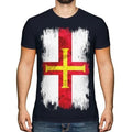 Guernsey Grunge Flag Men's T-Shirt Jersey Unisex T-shirt, Sweatshirt, Hoodie, Long Sleeve Tee - T-Shirt, Sweatshirt, Hoodie