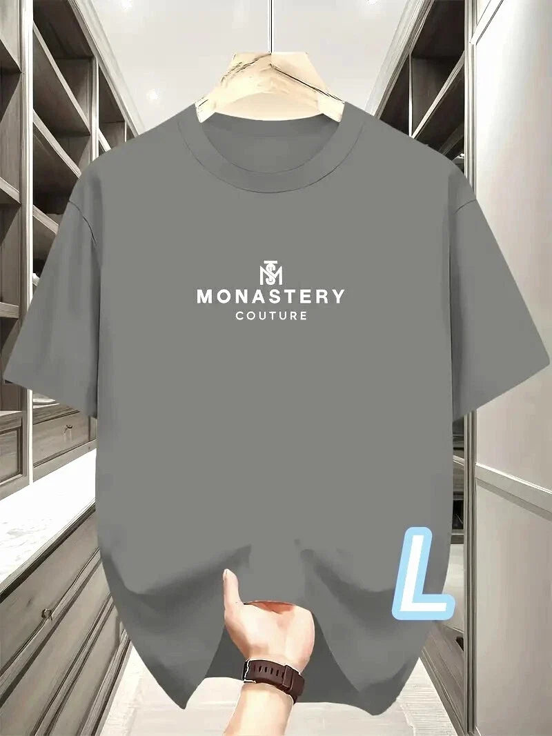 Simple T Medium Gray L Size Monastery Lightweight and Soft Size Adult Minimal St Unisex T-shirt, Sweatshirt, Hoodie, Long Sleeve Tee - T-Shirt, Sweatshirt, Hoodie