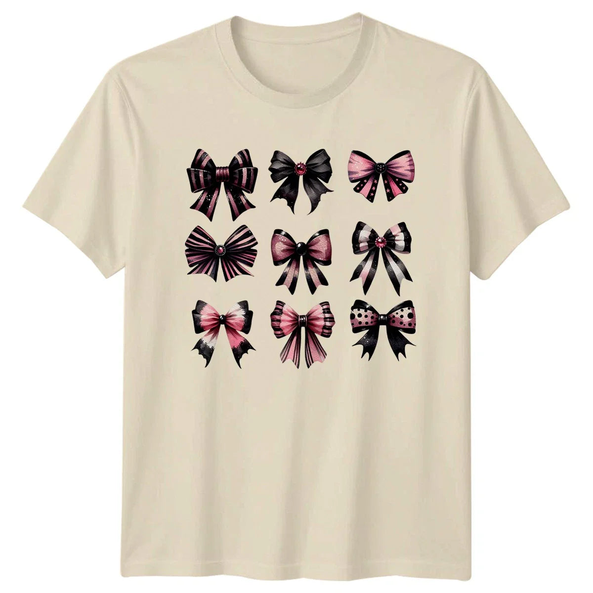 Pink Gothic Bows Womens T-Shirt Spooky Cute Halloween Halloween 2026 Unisex T-shirt, Sweatshirt, Hoodie, Long Sleeve Tee - T-Shirt, Sweatshirt, Hoodie