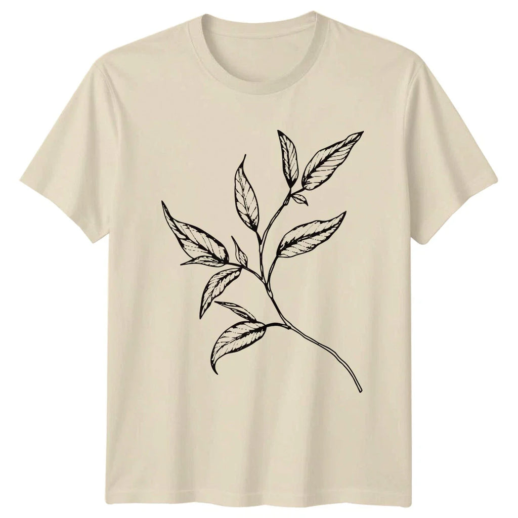 Botanical Nature Minimalist Design T-Shirt Plant Leaf Lover Nature Unisex T-shirt, Sweatshirt, Hoodie, Long Sleeve Tee - T-Shirt, Sweatshirt, Hoodie