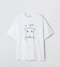 SPAO Korea Ganadi Dog T-Shirt K-Fashion Oversized White Tee Unisex New 2026 Unisex T-shirt, Sweatshirt, Hoodie, Long Sleeve Tee - T-Shirt, Sweatshirt, Hoodie
