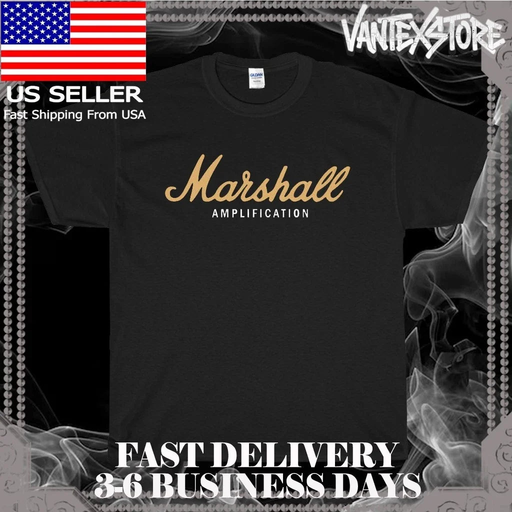 NEW SHIRT MARSHALL AMPLIFICATION LOGO MEN'S T-SHIRT FUNNY AMERICAN SIZE S-5XL Unisex T-shirt, Sweatshirt, Hoodie, Long Sleeve Tee - T-Shirt, Sweatshirt, Hoodie