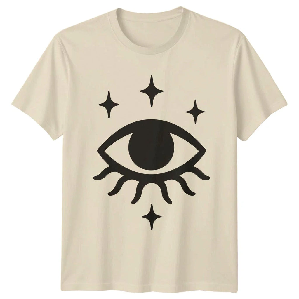 Mystical Eye Starry Gaze T-Shirt Celestial Boho Spiritual Aesthetic Unisex T-shirt, Sweatshirt, Hoodie, Long Sleeve Tee - T-Shirt, Sweatshirt, Hoodie