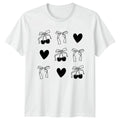 Cherry Bow Heart Coquette Aesthetic Womens T-Shirt Feminine Pattern Aesthetic Unisex T-shirt, Sweatshirt, Hoodie, Long Sleeve Tee - T-Shirt, Sweatshirt, Hoodie