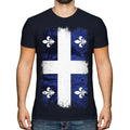 QUEBEC GRUNGE FLAG MENS T-SHIRT TEE TOP GIFT SHIRT CLOTHING JERSEY Unisex T-shirt, Sweatshirt, Hoodie, Long Sleeve Tee - T-Shirt, Sweatshirt, Hoodie