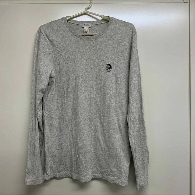 Diesel Long T-Shirt Gray Size M Crew Neck Spring Summer Autumn Winter Japan Unisex T-shirt, Sweatshirt, Hoodie, Long Sleeve Tee - T-Shirt, Sweatshirt, Hoodie