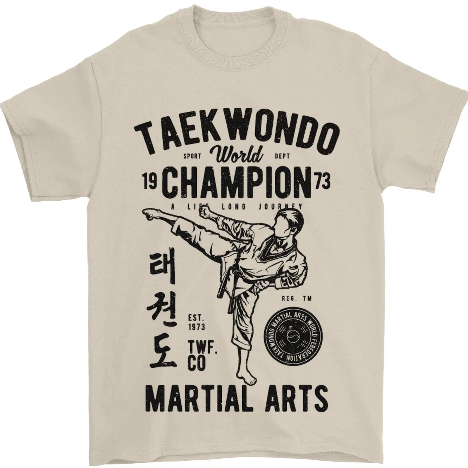 Taekwondo World Champion Martial Arts MMA Mens T-Shirt 100% Cotton Unisex T-shirt, Sweatshirt, Hoodie, Long Sleeve Tee - T-Shirt, Sweatshirt, Hoodie