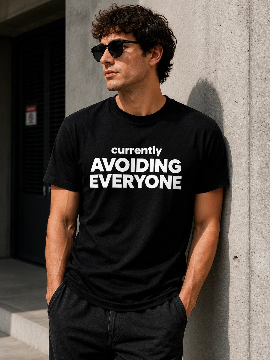 Currently Avoiding Everyone Shirt Funny Introvert Graphic Tee Unisex T-shirt, Sweatshirt, Hoodie, Long Sleeve Tee - T-Shirt, Sweatshirt, Hoodie