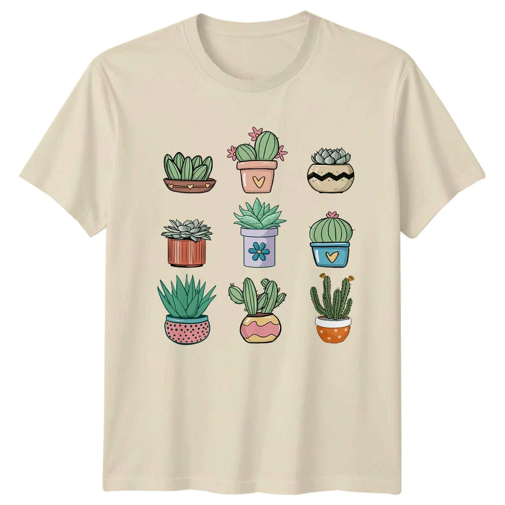 Cute Potted Plants Womens T-Shirt Indoor Plants Gardening Birthday Gift For Her Unisex T-shirt, Sweatshirt, Hoodie, Long Sleeve Tee - T-Shirt, Sweatshirt, Hoodie