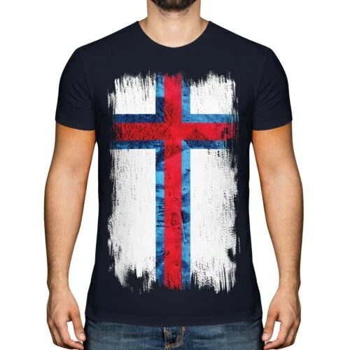 Faroe Islands Grunge Flag Men T-Shirt Froyar Faroe Islands Faroe T-Shirt Unisex T-shirt, Sweatshirt, Hoodie, Long Sleeve Tee - T-Shirt, Sweatshirt, Hoodie