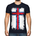 Faroe Islands Grunge Flag Men T-Shirt Froyar Faroe Islands Faroe T-Shirt Unisex T-shirt, Sweatshirt, Hoodie, Long Sleeve Tee - T-Shirt, Sweatshirt, Hoodie