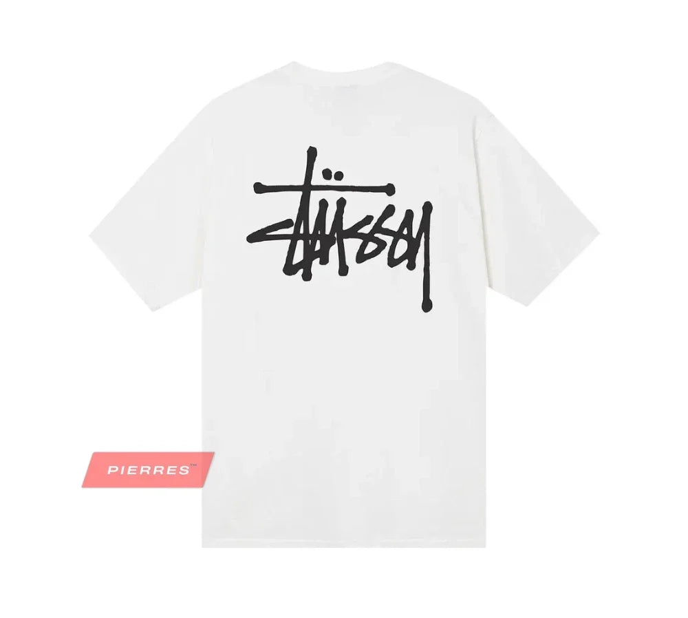 Stussy Basic Tee - White - S Unisex T-shirt, Sweatshirt, Hoodie, Long Sleeve Tee - T-Shirt, Sweatshirt, Hoodie
