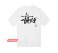 Stussy Basic Tee - White - S Unisex T-shirt, Sweatshirt, Hoodie, Long Sleeve Tee - T-Shirt, Sweatshirt, Hoodie