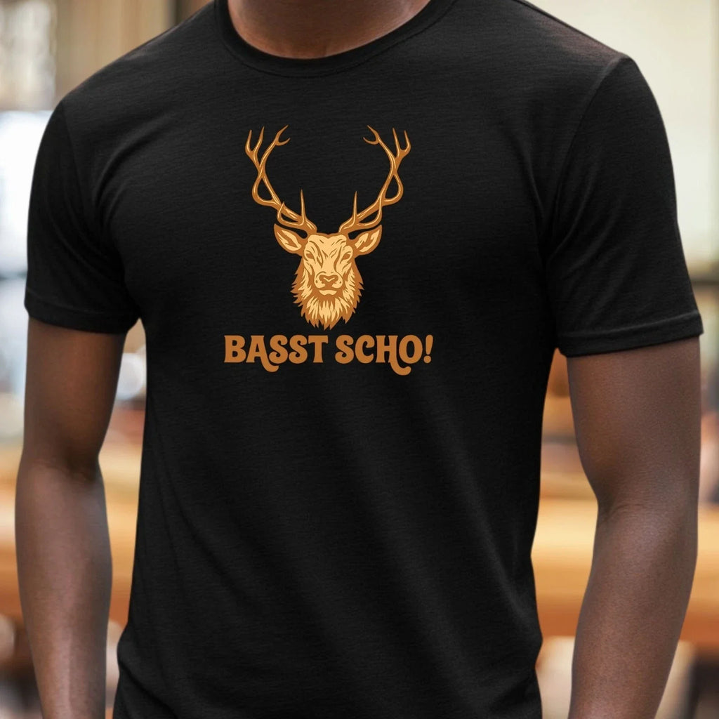 Mens Bass Beautiful Bavarian Deer Motif Cotton T-Shirt Size XS to 5XL Unisex T-shirt, Sweatshirt, Hoodie, Long Sleeve Tee - T-Shirt, Sweatshirt, Hoodie