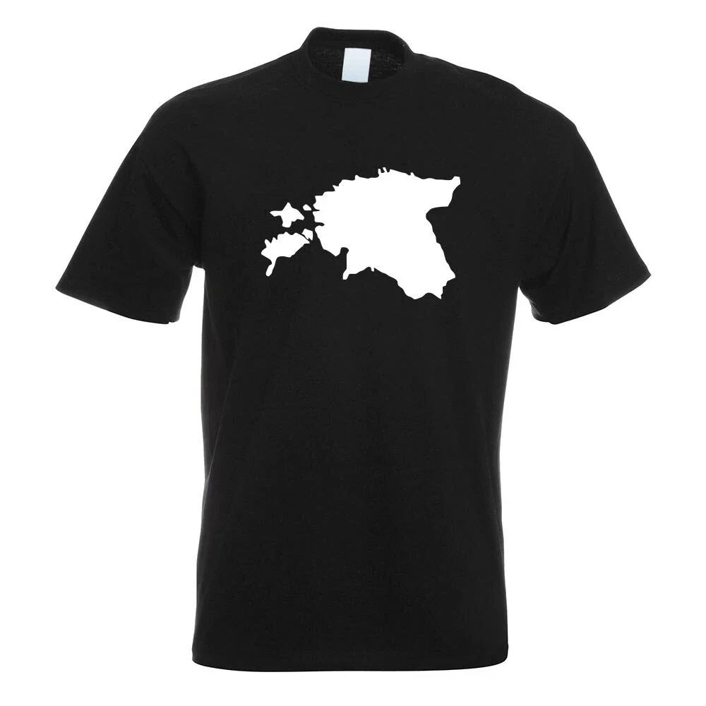 Estonia outline contour T-shirt motif printed fun shirt design print Unisex T-shirt, Sweatshirt, Hoodie, Long Sleeve Tee - T-Shirt, Sweatshirt, Hoodie