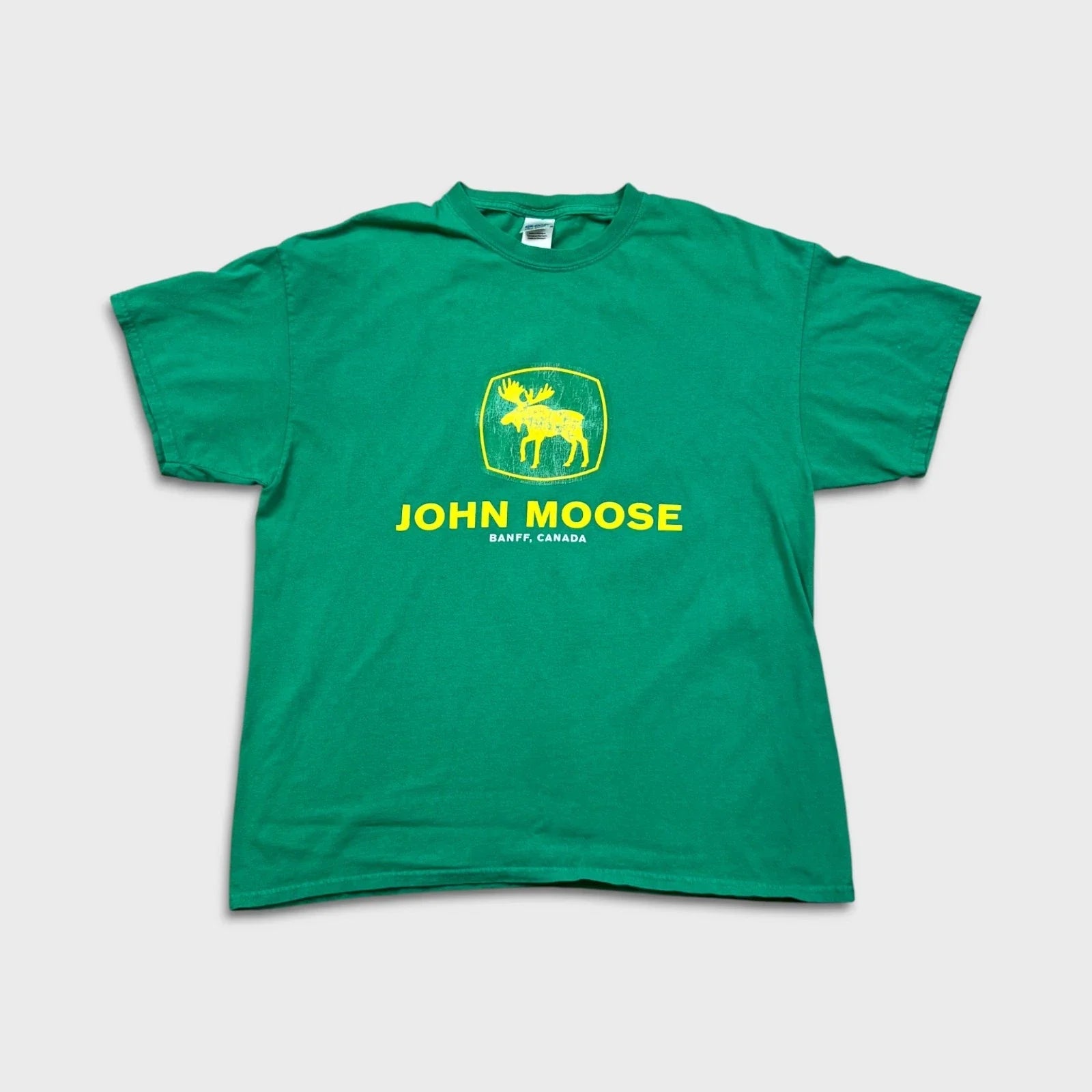 Vintage John Moose T Shirt Mens XL Green Outdoor Banff Canada Funny Nature Tee Unisex T-shirt, Sweatshirt, Hoodie, Long Sleeve Tee - T-Shirt, Sweatshirt, Hoodie