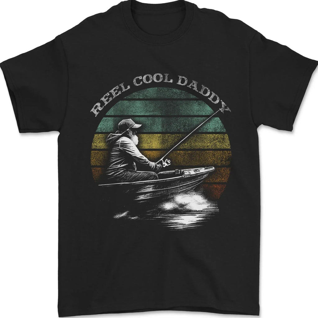 Reel Cool Daddy Funny Dad Fishing T-Shirt 100% Cotton Unisex T-shirt, Sweatshirt, Hoodie, Long Sleeve Tee - T-Shirt, Sweatshirt, Hoodie
