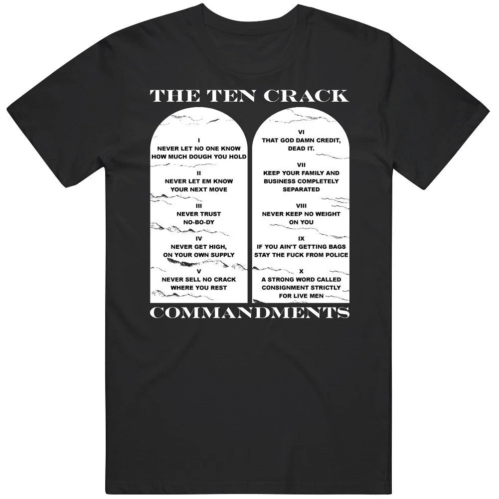 Notorious Big 10 Crack Commandments T Shirt Unisex T-shirt, Sweatshirt, Hoodie, Long Sleeve Tee - T-Shirt, Sweatshirt, Hoodie