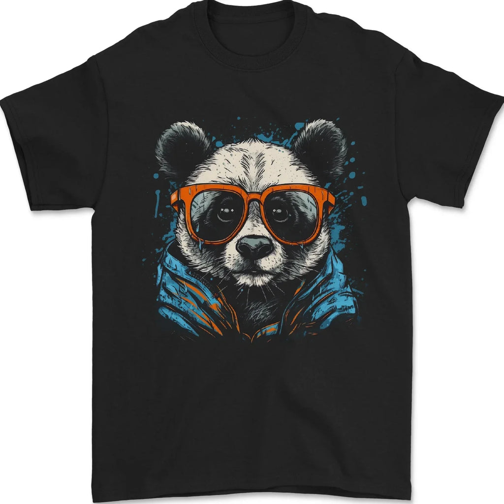 A Cool Panda Wearing Glasses Mens T-Shirt 100% Cotton Unisex T-shirt, Sweatshirt, Hoodie, Long Sleeve Tee - T-Shirt, Sweatshirt, Hoodie