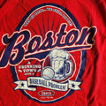 Men's XL T-Shirt Boston Smack Apparel Red Cotton, Beer And Baseball Unisex T-shirt, Sweatshirt, Hoodie, Long Sleeve Tee - T-Shirt, Sweatshirt, Hoodie