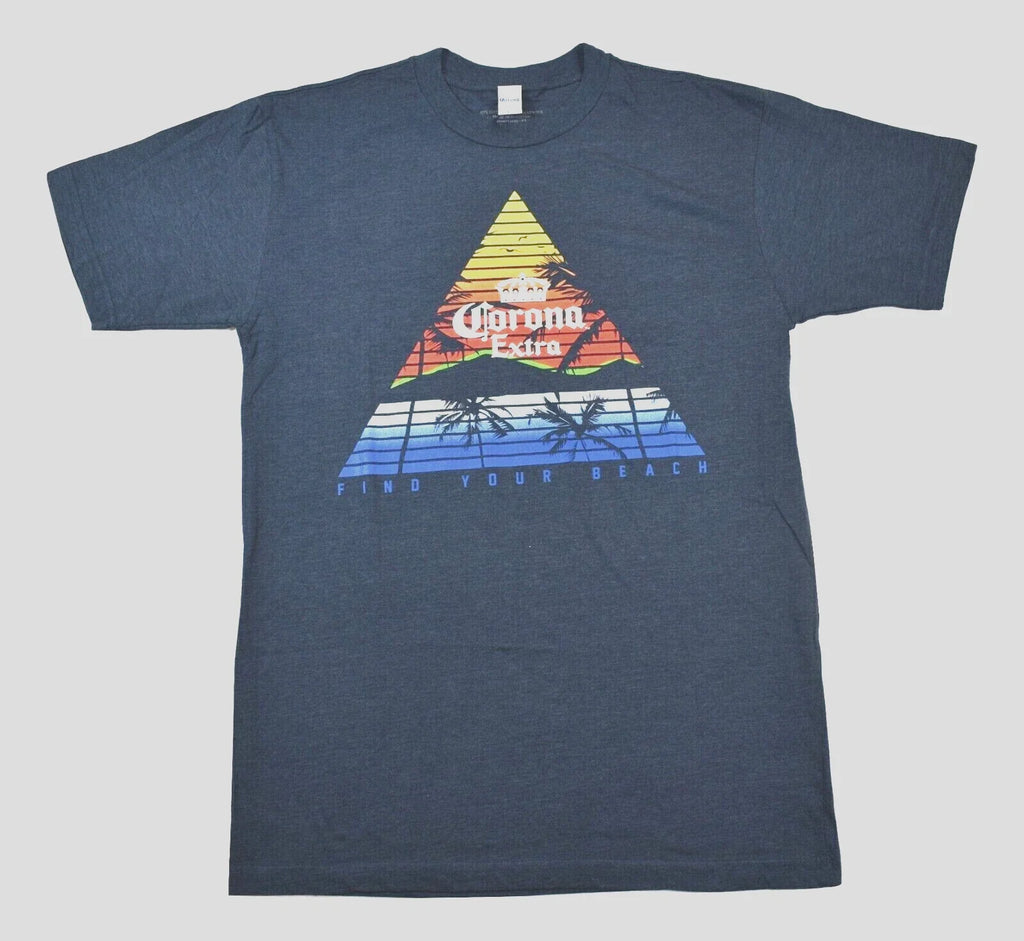 Corona Mens Big & Tall Find Your Beach Triangle Graphic Blue Shirt New LT Unisex T-shirt, Sweatshirt, Hoodie, Long Sleeve Tee - T-Shirt, Sweatshirt, Hoodie