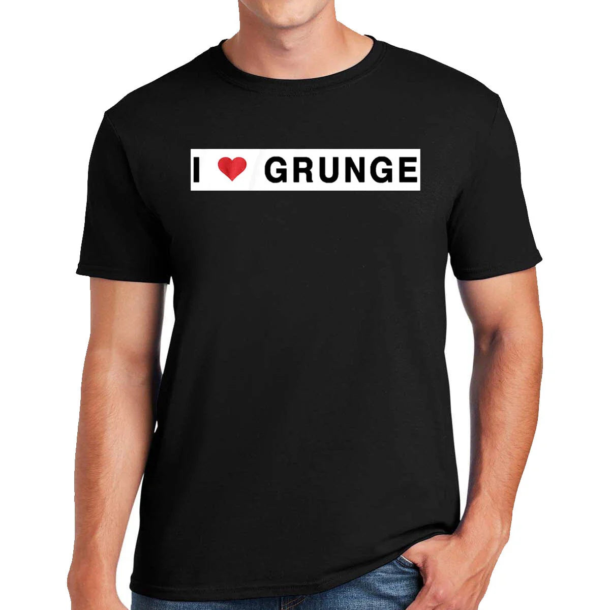 I Love Grunge T-Shirt 100% Cotton Men's S To 5XL Top Tee Unisex T-shirt, Sweatshirt, Hoodie, Long Sleeve Tee - T-Shirt, Sweatshirt, Hoodie