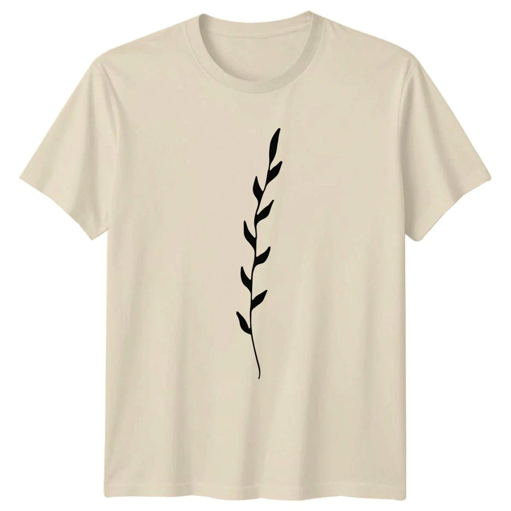 Minimalist Botanical Vine Leaf Design T-Shirt Vine Art Nature Unisex T-shirt, Sweatshirt, Hoodie, Long Sleeve Tee - T-Shirt, Sweatshirt, Hoodie
