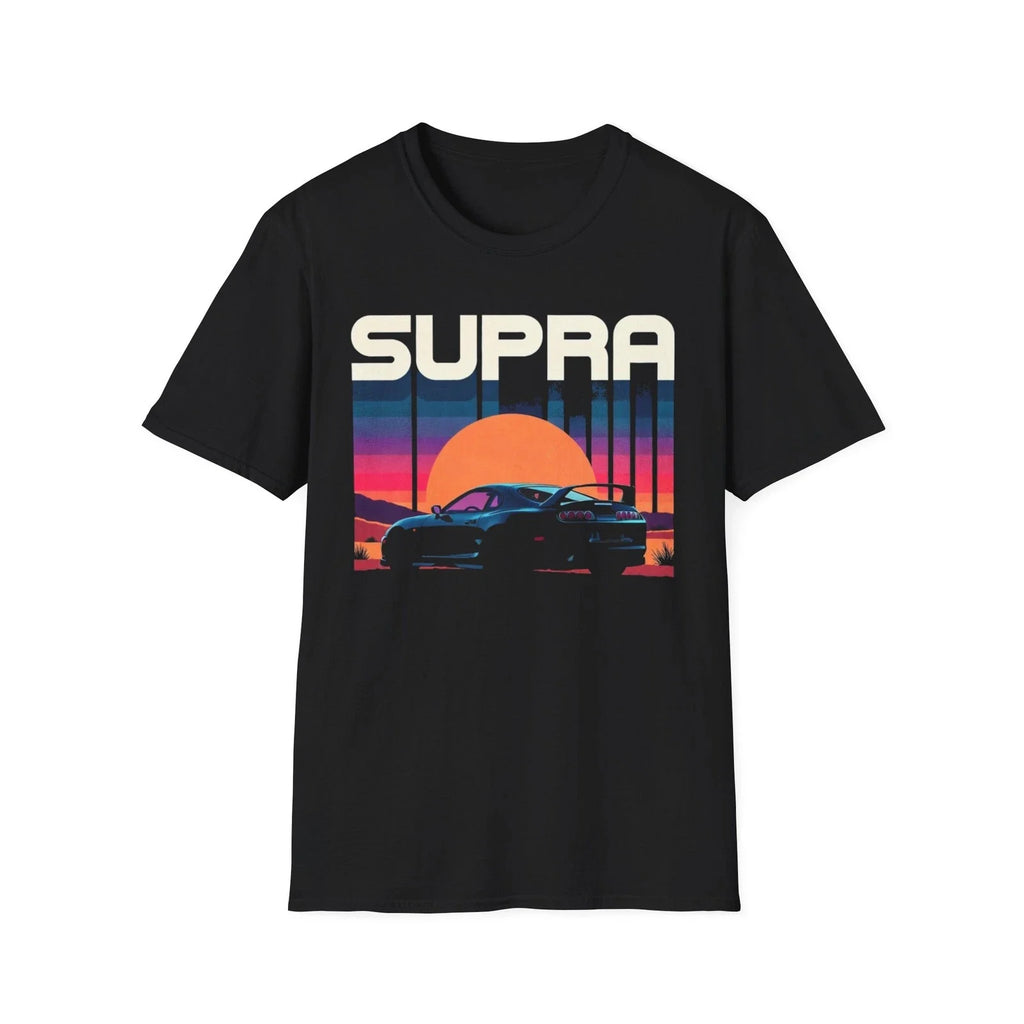 Supra Retro Sunset Car T-Shirt JDM Style Graphic Tee Unisex T-shirt, Sweatshirt, Hoodie, Long Sleeve Tee - T-Shirt, Sweatshirt, Hoodie
