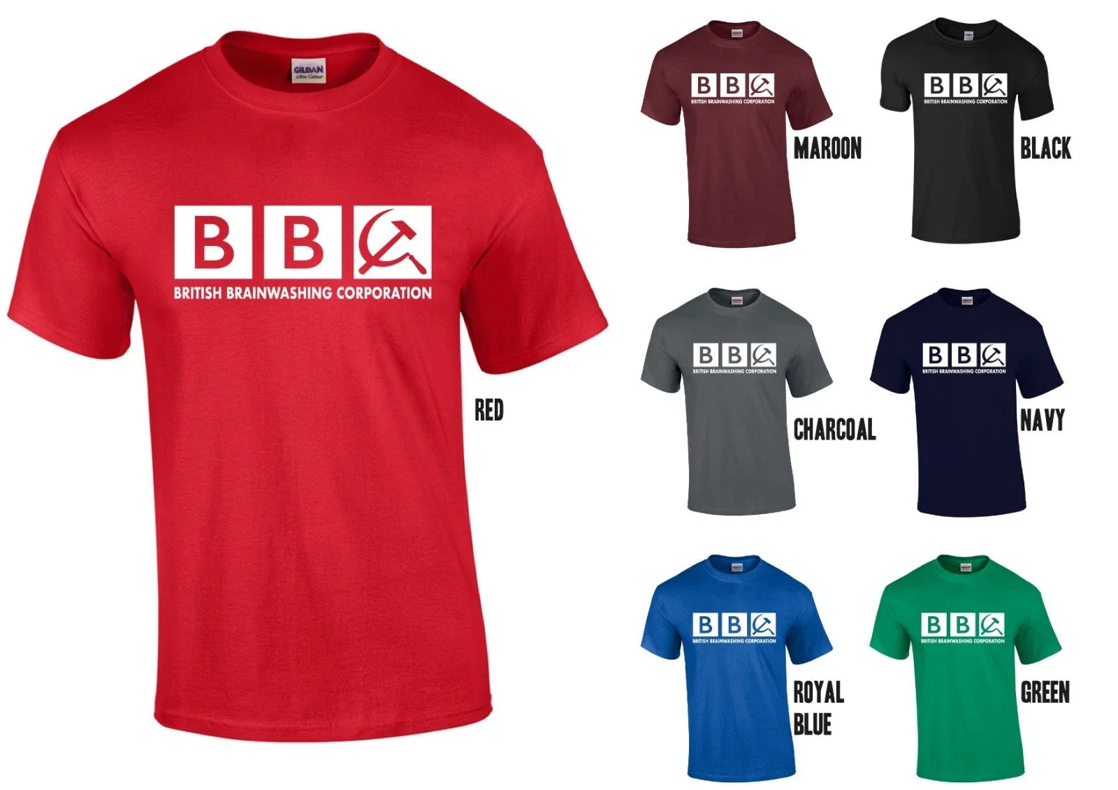British Brainwashing Corporation T-Shirt - Funny Communist Brexit UK bbc Unisex T-shirt, Sweatshirt, Hoodie, Long Sleeve Tee - T-Shirt, Sweatshirt, Hoodie