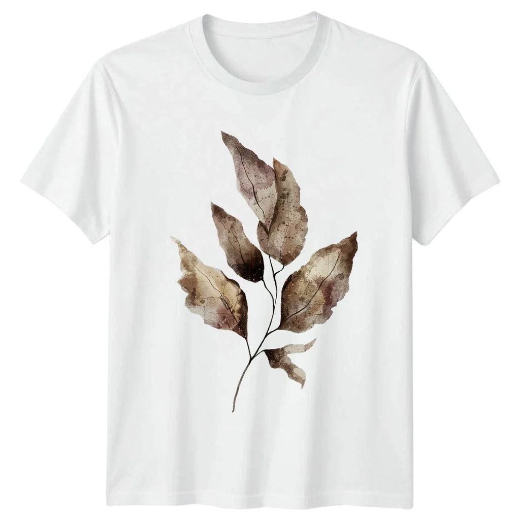 Aesthetic Watercolor Autumn Leaves Botanical T-Shirt Watercolor Art Nature Unisex T-shirt, Sweatshirt, Hoodie, Long Sleeve Tee - T-Shirt, Sweatshirt, Hoodie