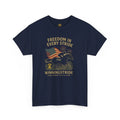 Freedom in Every Stride, Graphic Tee for Horse Lovers, Independence Day Unisex T-shirt, Sweatshirt, Hoodie, Long Sleeve Tee - T-Shirt, Sweatshirt, Hoodie