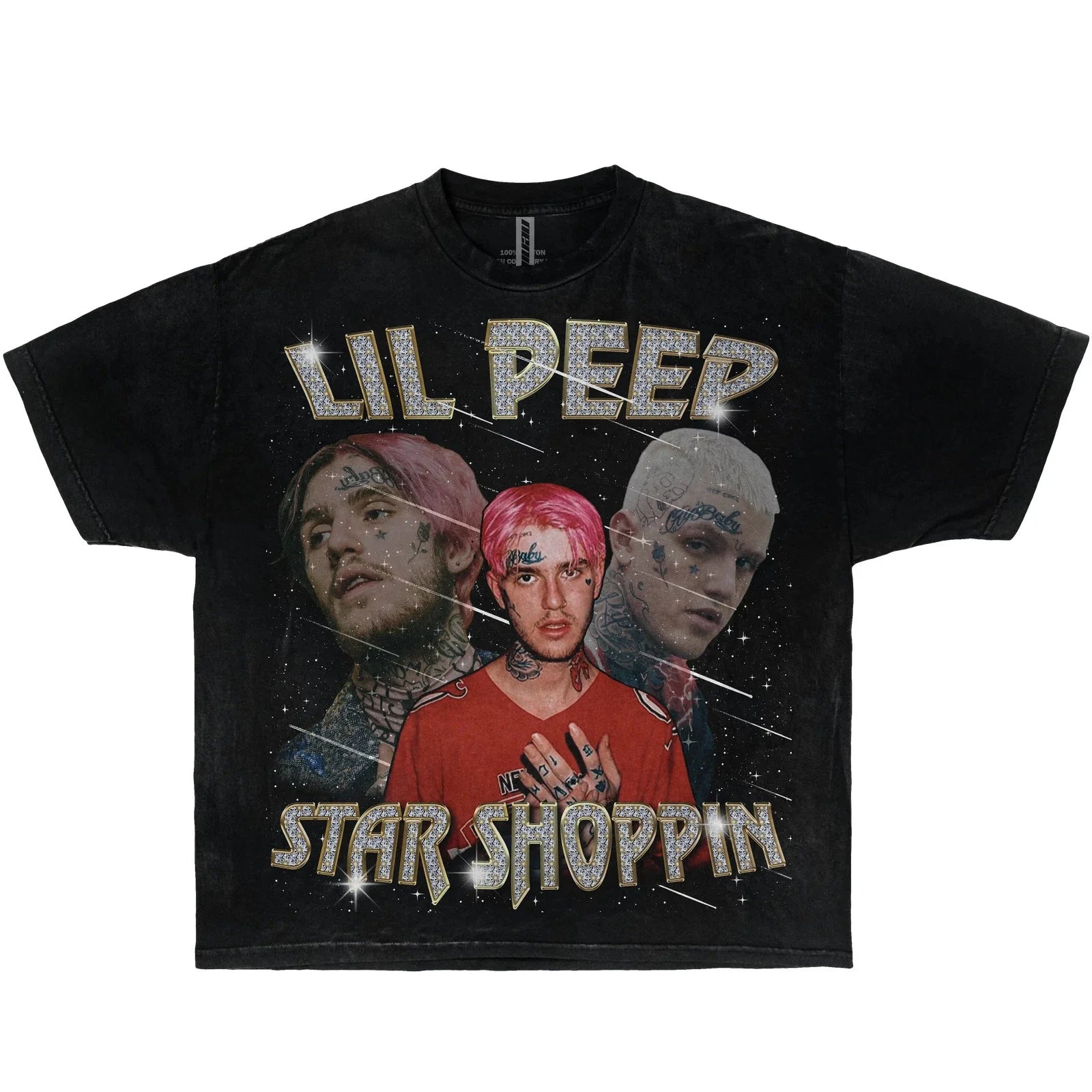 LIL PEEP STAR SHOPPIN T-SHIRT VINTAGE 90'S INSPIRED Streetwear Y2K Unisex T-shirt, Sweatshirt, Hoodie, Long Sleeve Tee - T-Shirt, Sweatshirt, Hoodie