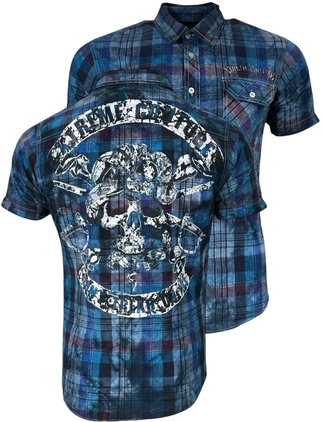 Xtreme Couture by Affliction Men's Button Down Shirt Dont Tread Unisex T-shirt, Sweatshirt, Hoodie, Long Sleeve Tee - T-Shirt, Sweatshirt, Hoodie