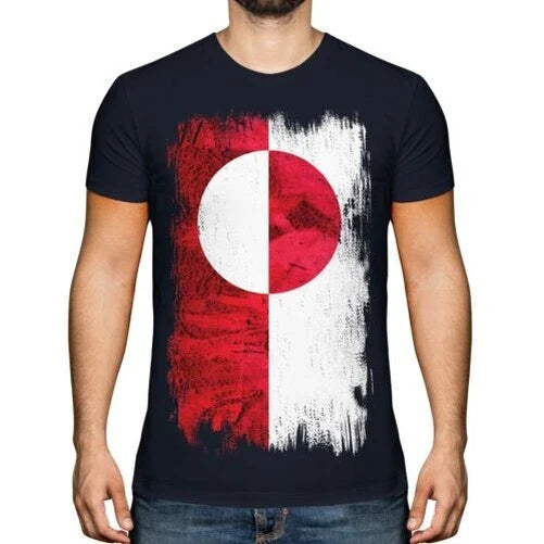 Greenland Grunge Flag Mens T-Shirt Kalaallit Nunaat Greenlandic Grnland Unisex T-shirt, Sweatshirt, Hoodie, Long Sleeve Tee - T-Shirt, Sweatshirt, Hoodie
